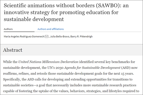 Recent Publication in Sustainability Science